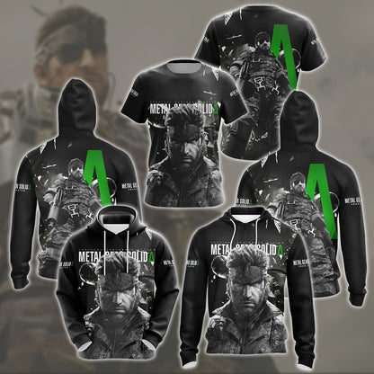 Metal Gear Solid: Snake Eater Video Game All Over Printed T-shirt Tank Top Zip Hoodie Pullover Hoodie Hawaiian Shirt Beach Shorts Joggers
