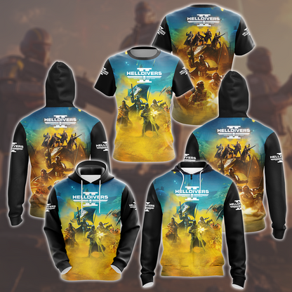 Helldivers 2 Video Game All Over Printed T-shirt Tank Top Zip Hoodie Pullover Hoodie Hawaiian Shirt Beach Shorts Joggers