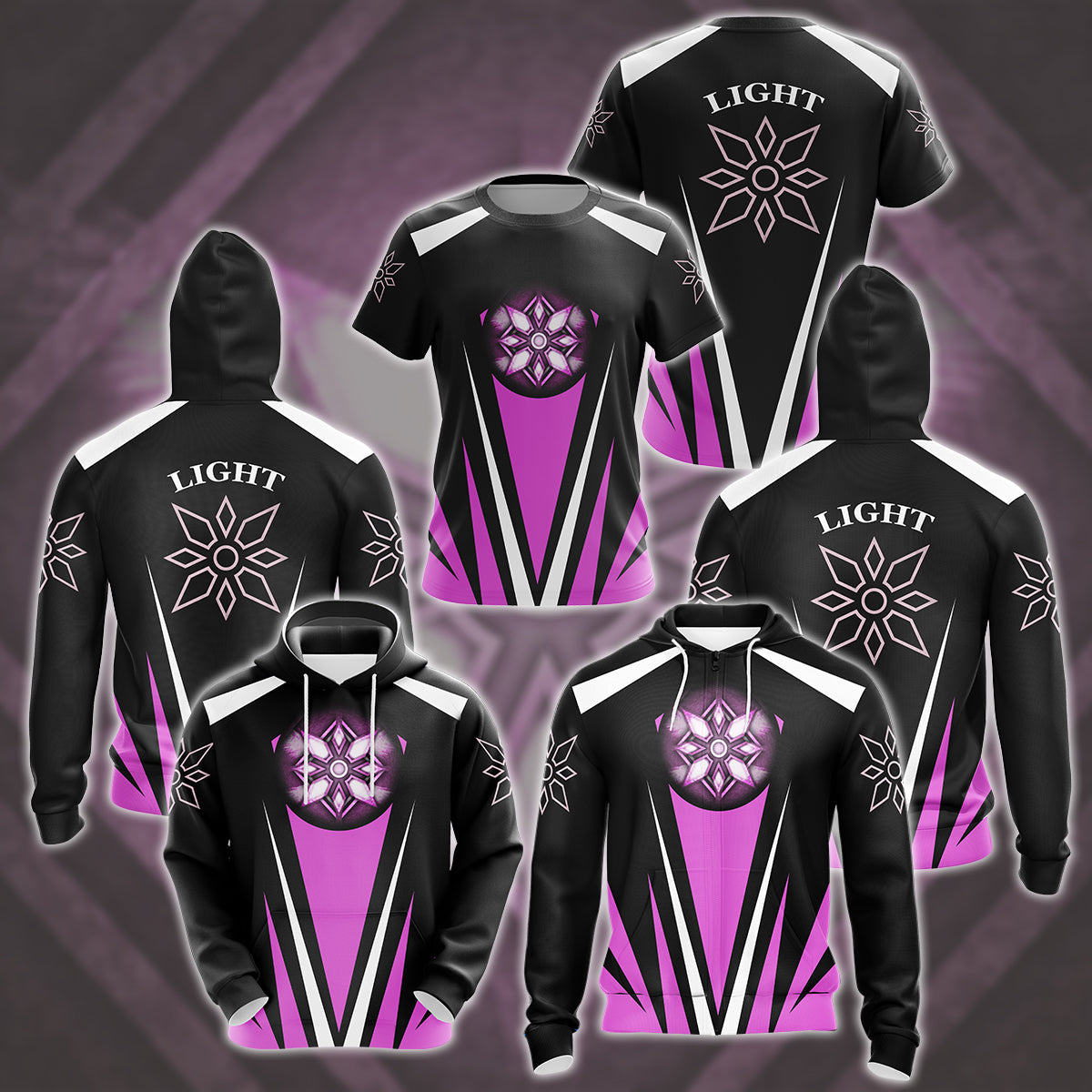 Digimon Crest Of Light Video Game All Over Printed T-shirt Tank Top Zip Hoodie Pullover Hoodie Hawaiian Shirt Beach Shorts Joggers