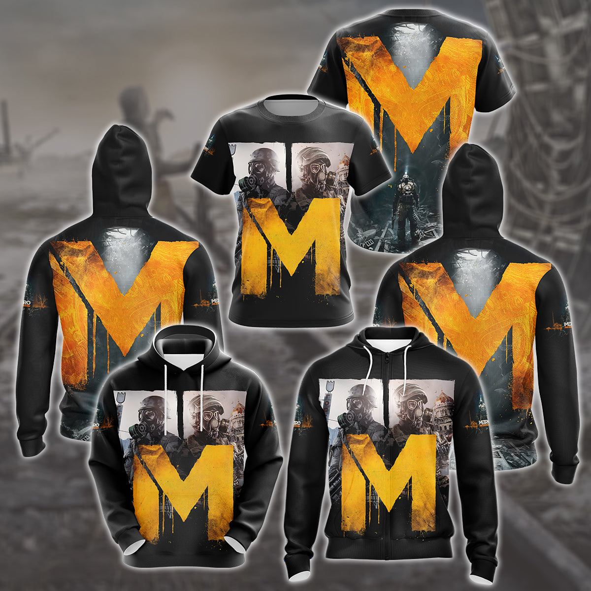 Metro: Last Light Redux Video Game All Over Printed T-shirt Tank Top Zip Hoodie Pullover Hoodie Hawaiian Shirt Beach Shorts Joggers