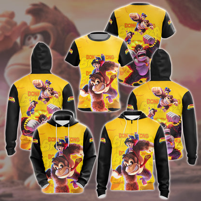 Donkey Kong Bananza Video Game All Over Printed T-shirt Tank Top Zip Hoodie Pullover Hoodie Hawaiian Shirt Beach Shorts Joggers