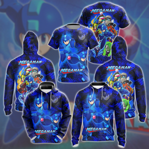 Mega Man Video Game All Over Printed T-shirt Tank Top Zip Hoodie Pullover Hoodie Hawaiian Shirt Beach Shorts Joggers   