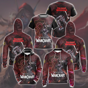 World Of Warcraft Sylvanas Windrunner Video Game All Over Printed T-shirt Tank Top Zip Hoodie Pullover Hoodie Hawaiian Shirt Beach Shorts Joggers   