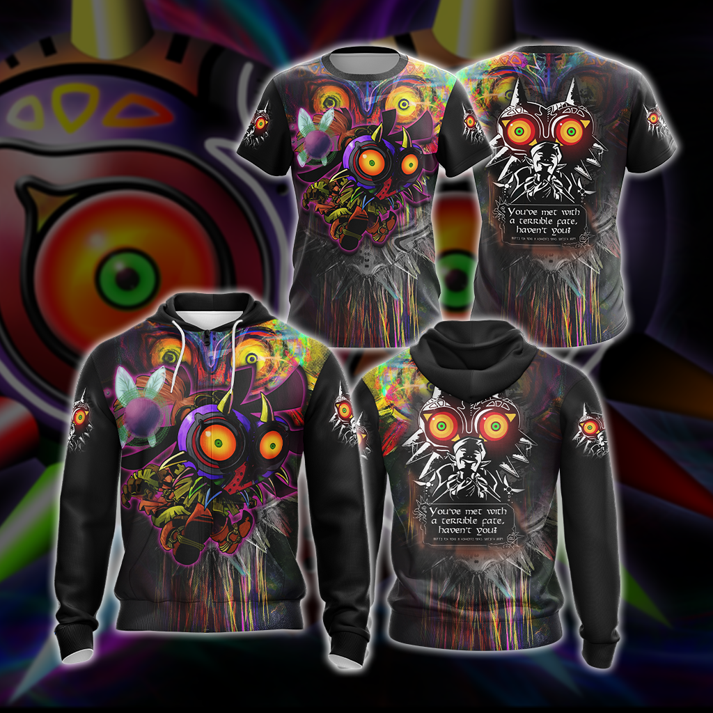 The Legend Of Zelda Majora's Mask Unisex 3D T-shirt Zip Hoodie