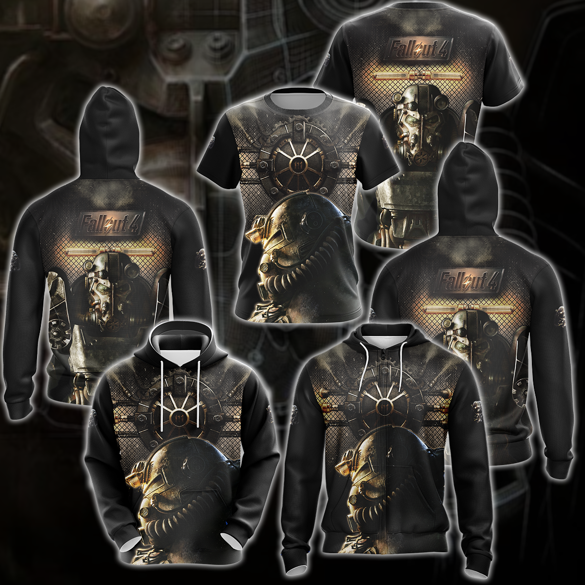 Fallout 4 Video Game 3D All Over Printed T-shirt Tank Top Zip Hoodie Pullover Hoodie Hawaiian Shirt Beach Shorts Jogger