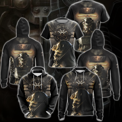 Fallout 4 Video Game 3D All Over Printed T-shirt Tank Top Zip Hoodie Pullover Hoodie Hawaiian Shirt Beach Shorts Jogger