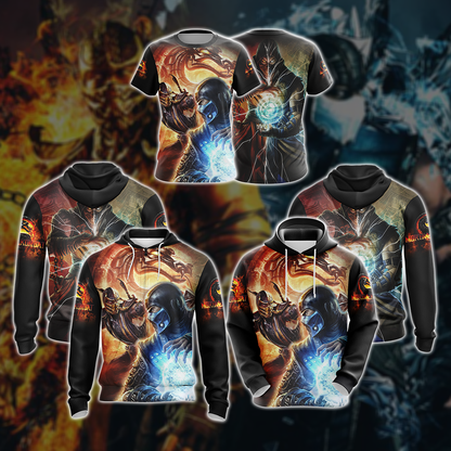 Mortal Kombat Scorpion vs Sub-Zero 3D T-shirt