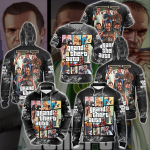 Grand Theft Auto 5 Video Game 3D All Over Printed T-shirt Tank Top Zip Hoodie Pullover Hoodie Hawaiian Shirt Beach Shorts Joggers   