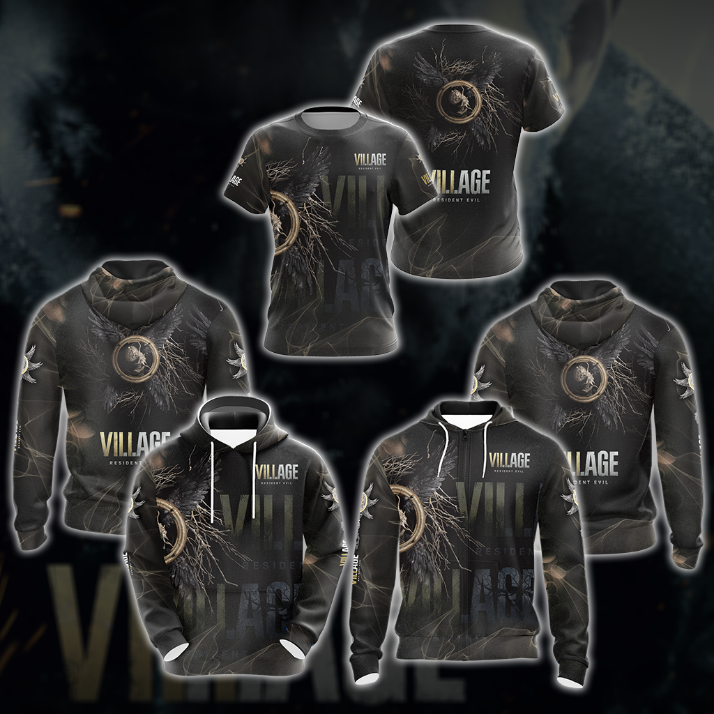 Resident Evil Village All Over Print T-shirt Tank Top Zip Hoodie Pullover Hoodie Hawaiian Shirt