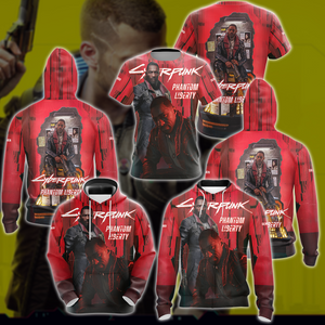 Cyberpunk 2077: Phantom Liberty Video Game All Over Printed T-shirt Tank Top Zip Hoodie Pullover Hoodie Hawaiian Shirt Beach Shorts Joggers   