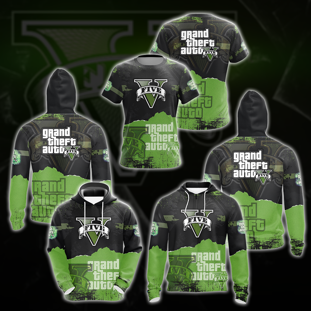Grand Theft Auto V All Over Print T-shirt Tank Top Zip Hoodie Pullover Hoodie Hawaiian Shirt