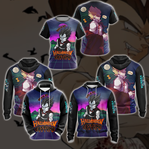 This is my Halloween Costume Vegeta Dragon Ball All Over Print T-shirt Zip Hoodie Pullover Hoodie   