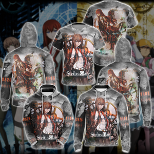 Steins;Gate Anime All-Over T-shirt Hoodie Tank Top Hawaiian Shirt Beach Shorts Joggers   