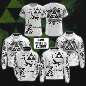 Personalized The legend of Zelda All Over Print T-shirt Zip Hoodie Pullover Hoodie   