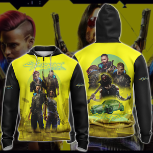 Cyberpunk 2077 Video Game 3D All Over Printed T-shirt Tank Top Zip Hoodie Pullover Hoodie Hawaiian Shirt Beach Shorts Jogger Zip Hoodie S 