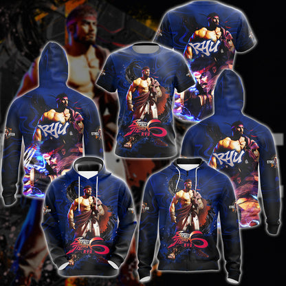 Street Fighter 6 Ryu Video Game 3D All Over Printed T-shirt Tank Top Zip Hoodie Pullover Hoodie Hawaiian Shirt Beach Shorts Jogger