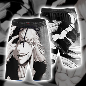 Bleach Vasto Lorde White Ichigo 3D Beach Shorts S  