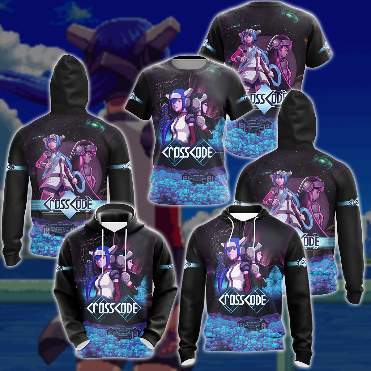 CrossCode Video Game 3D All Over Printed T-shirt Tank Top Zip Hoodie Pullover Hoodie Hawaiian Shirt Beach Shorts Jogger