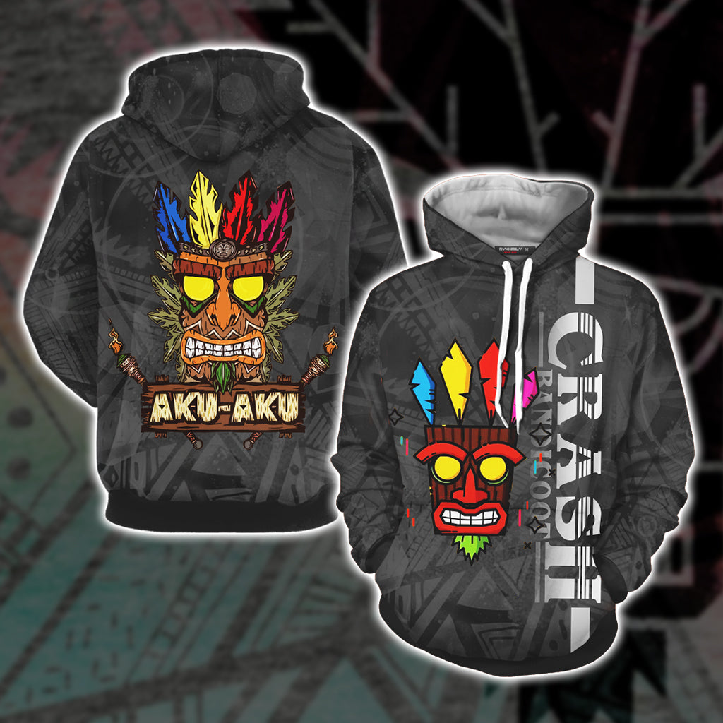 Crash Bandicoot - Aku Aku Unisex 3D T-shirt Hoodie