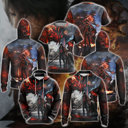 Final Fantasy XVI Video Game 3D All Over Printed T-shirt Tank Top Zip Hoodie Pullover Hoodie Hawaiian Shirt Beach Shorts Jogger