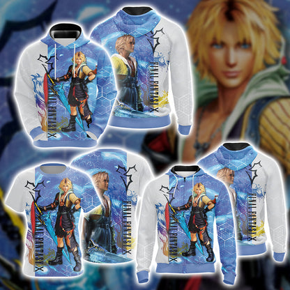 Final Fantasy X - Tidus New Unisex Zip Up Hoodie T-shirt Hoodie