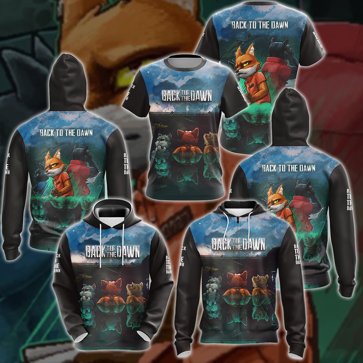 Back to the Dawn Video Game 3D All Over Printed T-shirt Tank Top Zip Hoodie Pullover Hoodie Hawaiian Shirt Beach Shorts Jogger