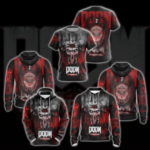 DOOM Eternal All Over Print T-shirt Tank Top Zip Hoodie Pullover Hoodie Hawaiian Shirt   