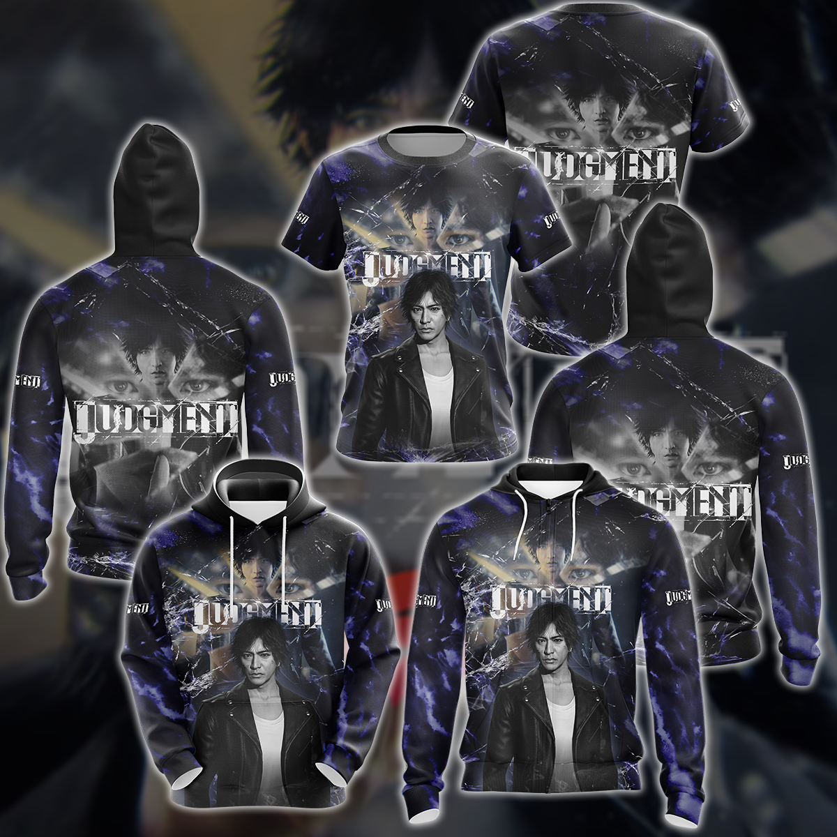 Judgment Video Game 3D All Over Printed T-shirt Tank Top Zip Hoodie Pullover Hoodie Hawaiian Shirt Beach Shorts Jogger