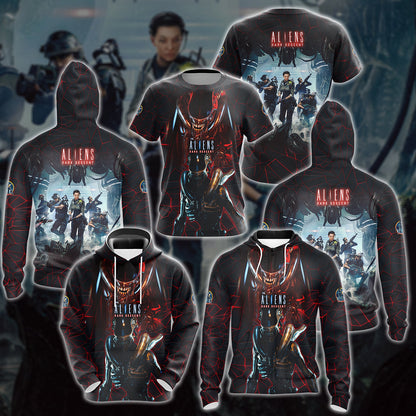 Aliens: Dark Descent Video Game 3D All Over Printed T-shirt Tank Top Zip Hoodie Pullover Hoodie Hawaiian Shirt Beach Shorts Jogger