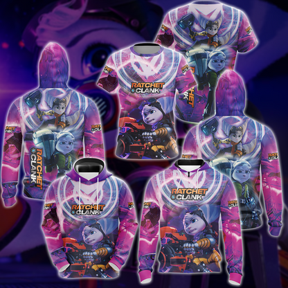 Ratchet & Clank Video Game All Over Printed T-shirt Tank Top Zip Hoodie Pullover Hoodie Hawaiian Shirt Beach Shorts Joggers
