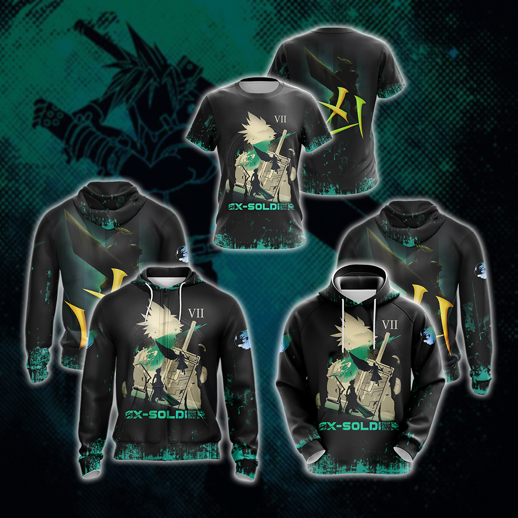 Final fantasy - Ex-Soldier of the VII Unisex 3D T-shirt