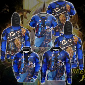 Fire Emblem Marth Video Game 3D All Over Printed T-shirt Tank Top Zip Hoodie Pullover Hoodie Hawaiian Shirt Beach Shorts Jogger   