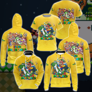 Super Mario World Video Game 3D All Over Printed T-shirt Tank Top Zip Hoodie Pullover Hoodie Hawaiian Shirt Beach Shorts Joggers   