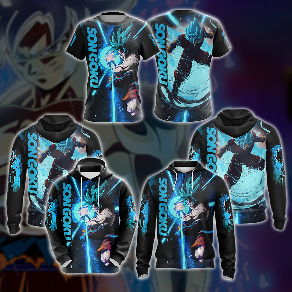 Dragon Ball Son Goku All Over Print T-shirt Zip Hoodie Pullover Hoodie