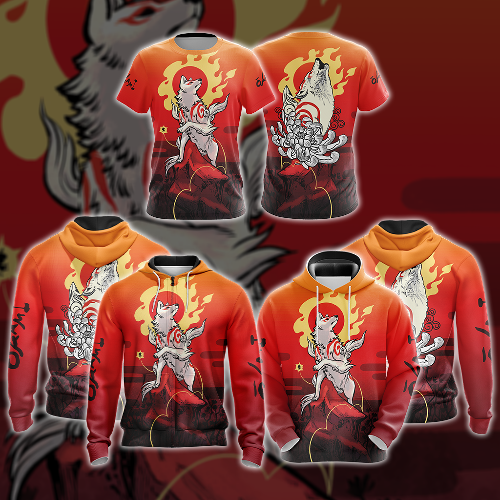 Okami Fox Fire Unisex 3D T-shirt