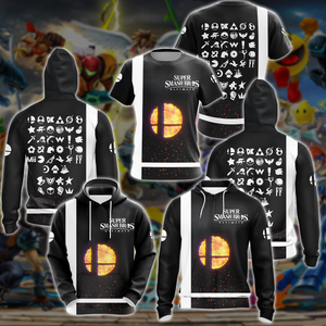 Super Smash Bros. Ultimate Video Game All Over Printed T-shirt Tank Top Zip Hoodie Pullover Hoodie Hawaiian Shirt Beach Shorts Joggers   