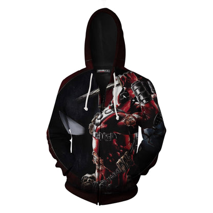 I Used To Be Wild AF And Then I Have Kids Now They Are Wild AF Deadpool Zip Up Hoodie