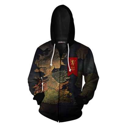 Hear Me Roar Lannister Game Of Thrones Zip Up Hoodie
