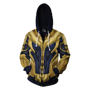 Thanos Cosplay Zip Up Hoodie Jacket   