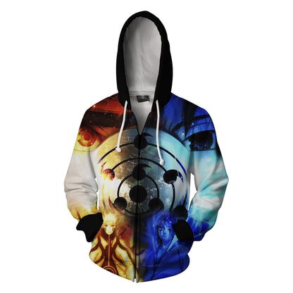 Naruto And Sasuke Zip Up Hoodie Jacket