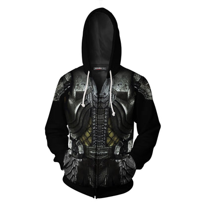 Predator Cosplay Zip Up Hoodie Jacket