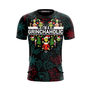 I'm A Grinchaholic Christmas Unisex 3D T-shirt   