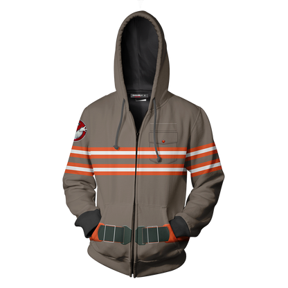 Ghostbusters Uniform Cosplay Zip Up Hoodie Jacket