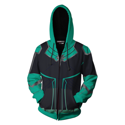 Captain Marvel 2019 Cosplay Zip Up Hoodie Jacket