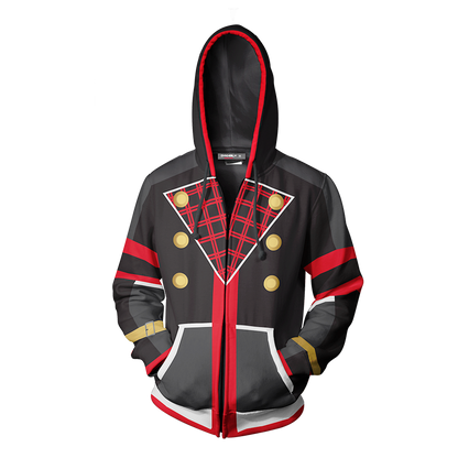 Kingdom Hearts III Sora Cosplay Zip Up Hoodie Jacket