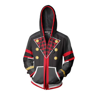 Kingdom Hearts III Sora Cosplay Zip Up Hoodie Jacket   