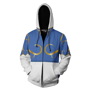 Street Fighter Chun-Li Cosplay Zip Up Hoodie Jacket   