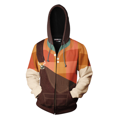 Ralph Cosplay Wreck It Ralph Zip Up Hoodie Jacket
