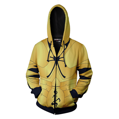 Fate/ Stay Night Gilgamesh Cosplay Zip Up Hoodie Jacket