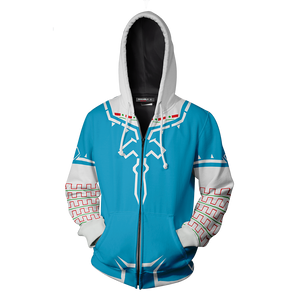 The Legend of Zelda: Breath of the Wild Link Cosplay New Look Zip Up Hoodie   